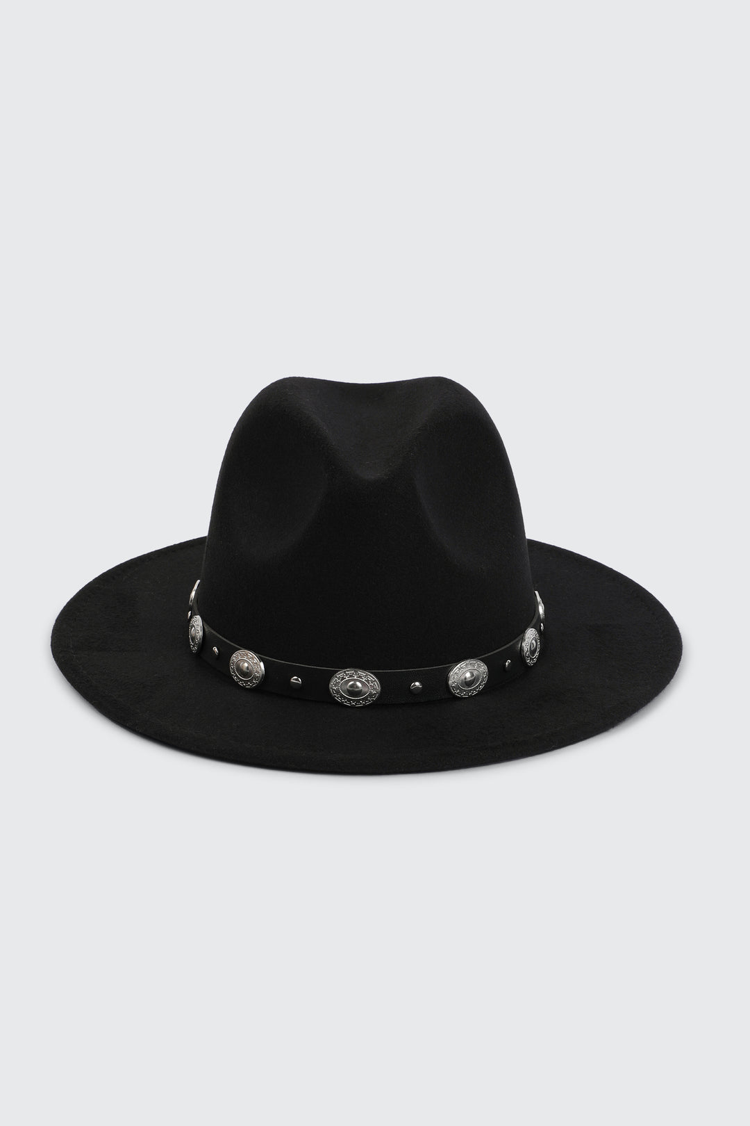 Felt Fedora Hat with Embellishment