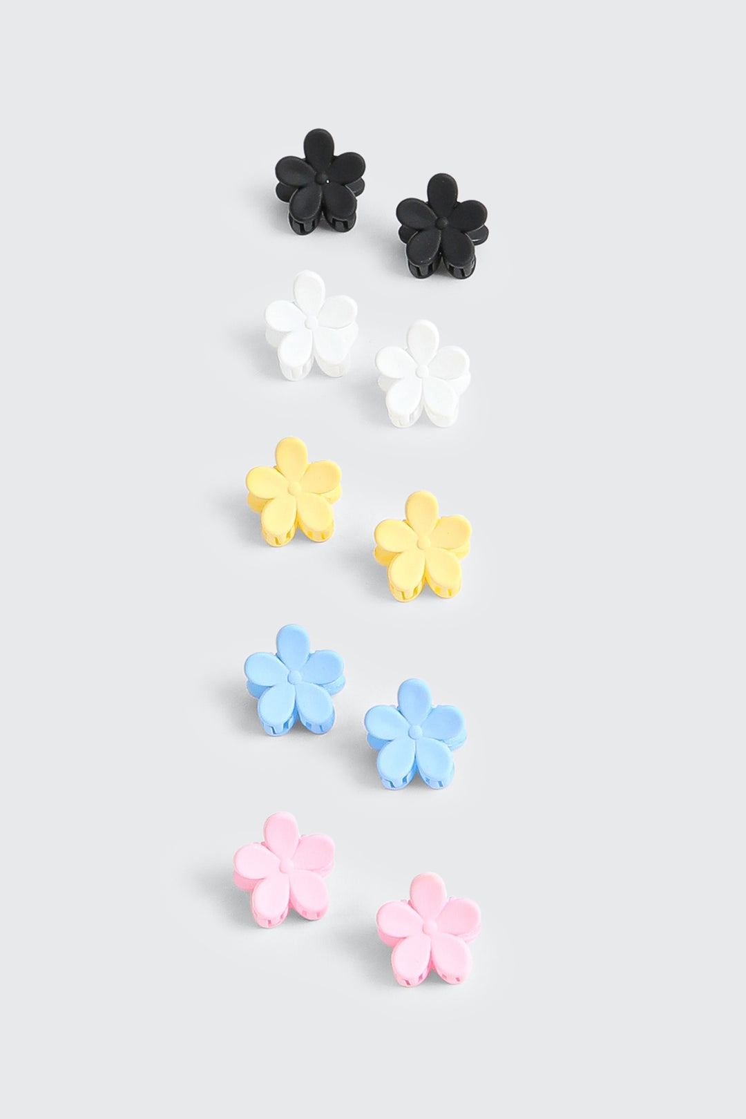 10-Pack Mini Flower Hair Claws