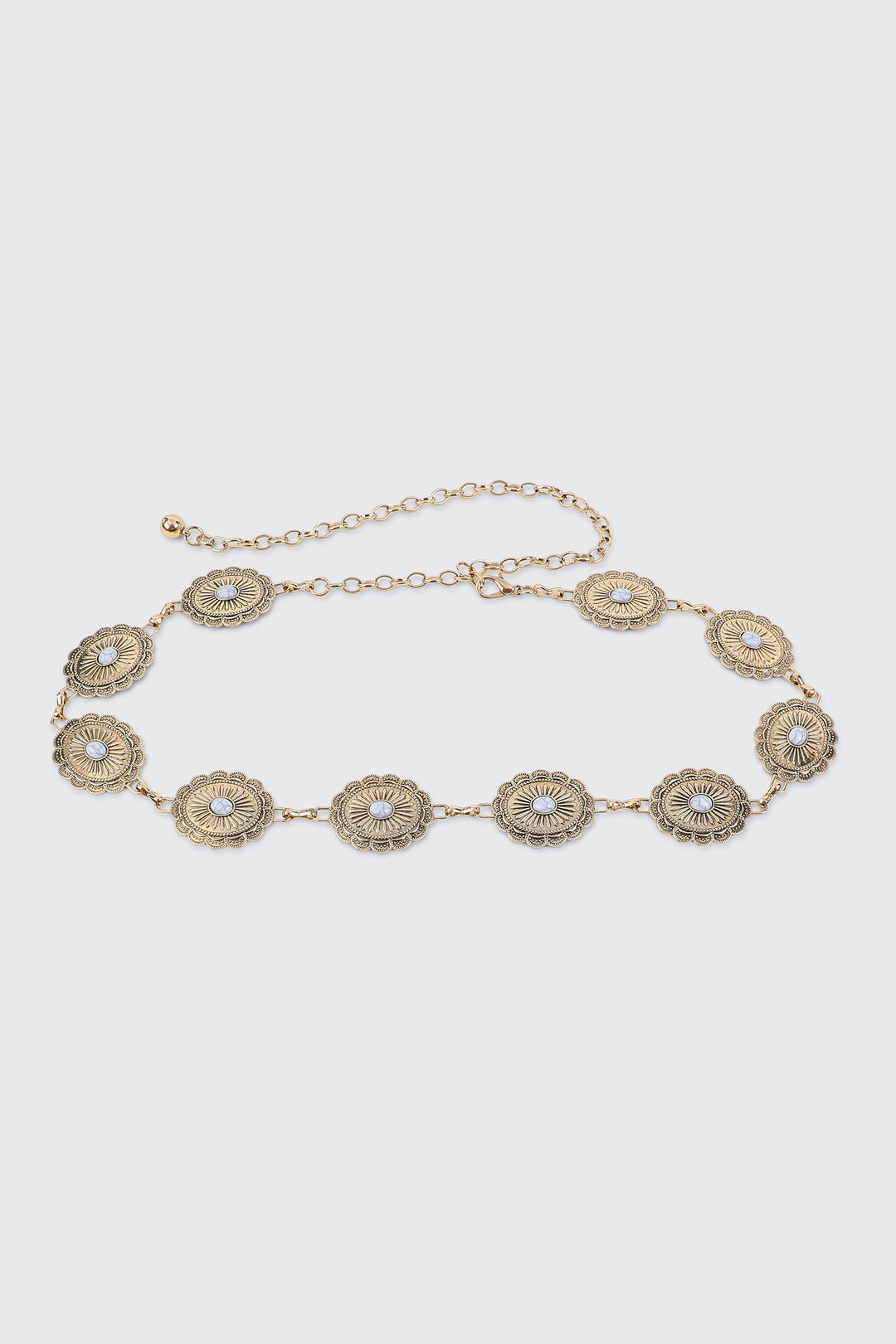 Ceinture en chaîne à médaillons