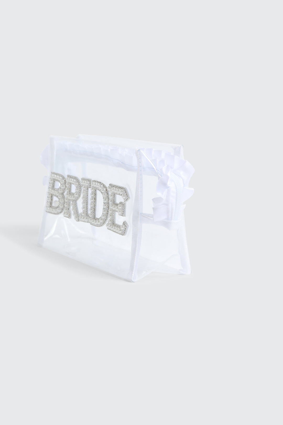 Bridal Cosmetic Bag with Pearl & Rhinestones