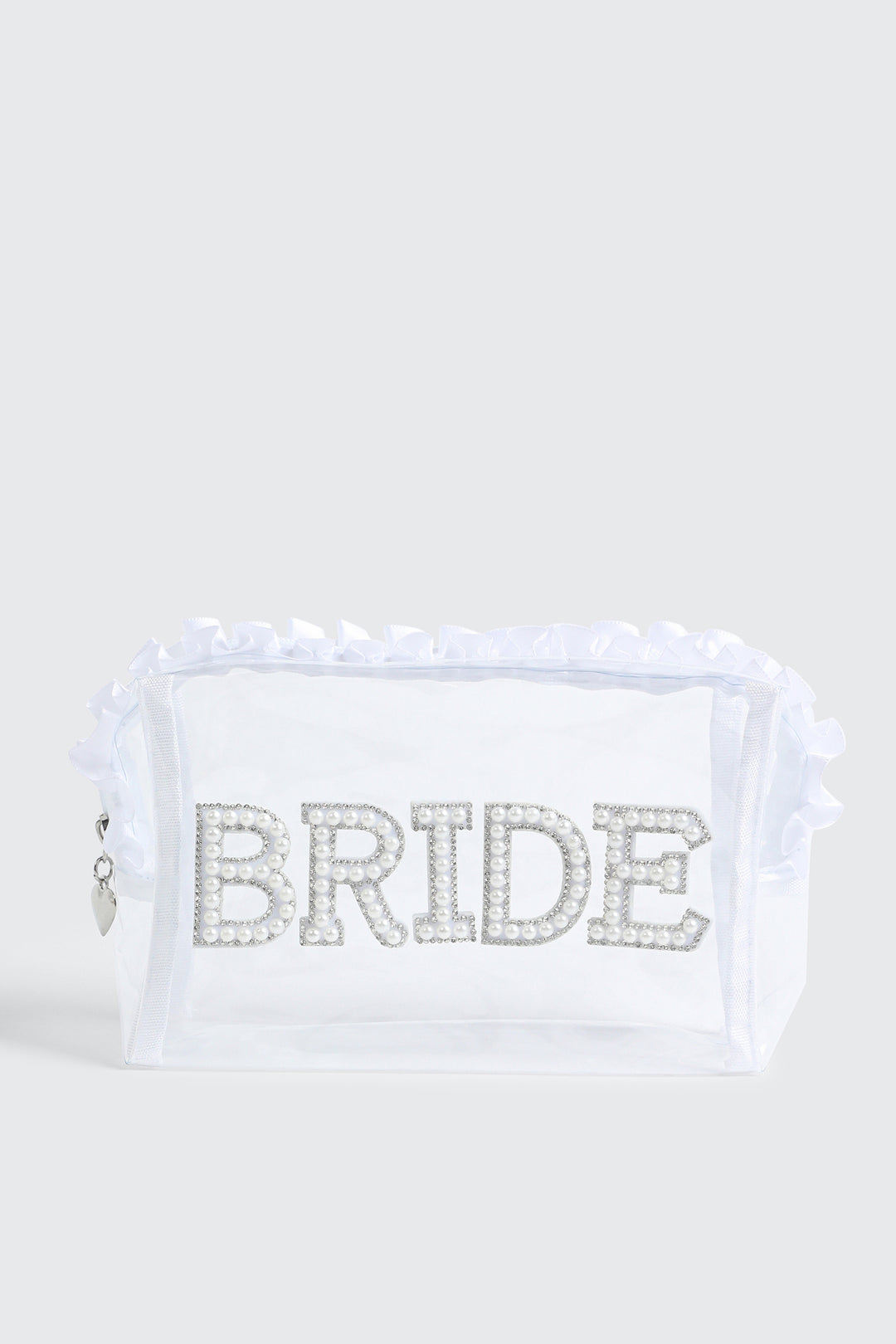 Bridal Cosmetic Bag with Pearl & Rhinestones