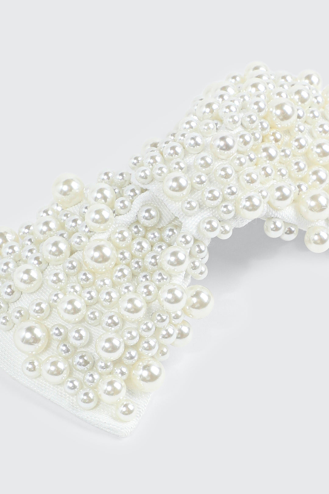 Faux Pearl Bow Hair Clip