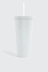 Rhinestone Tumbler Cup with Straw