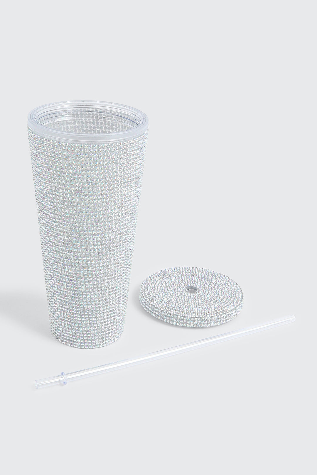 Gobelet à strass avec paille