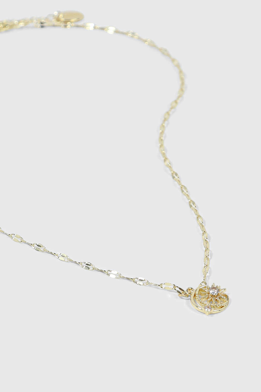 14K Gold Plated Moon & Star Necklace