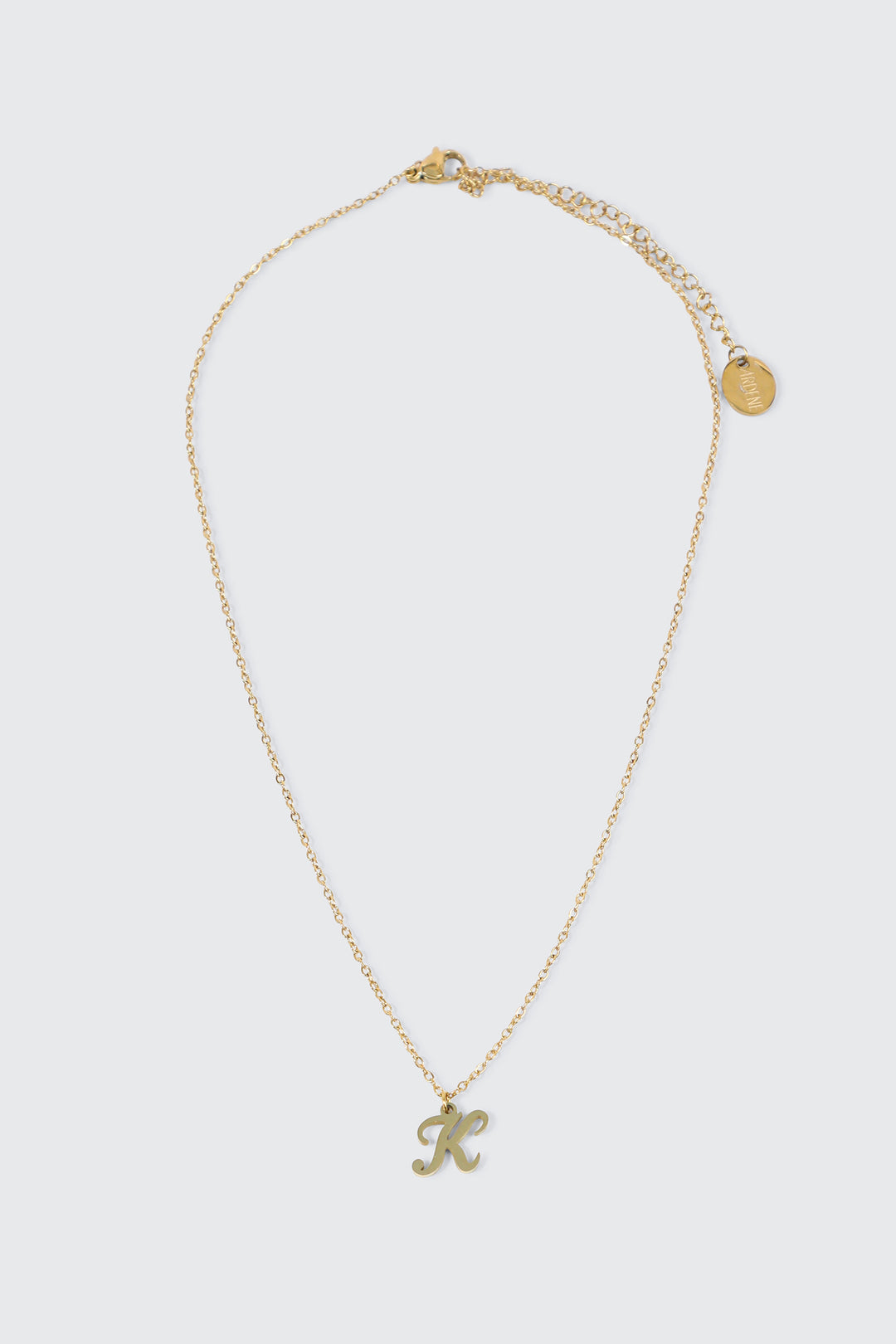 14K Gold Plated Stainless Steel Initial K Necklace