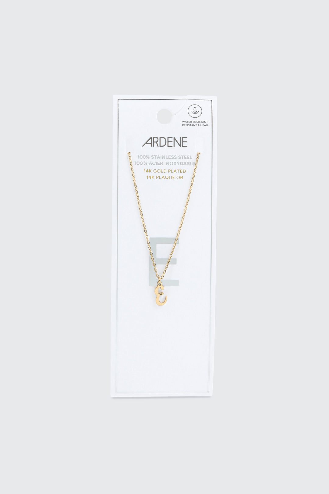 14K Gold Plated Initial E Necklace