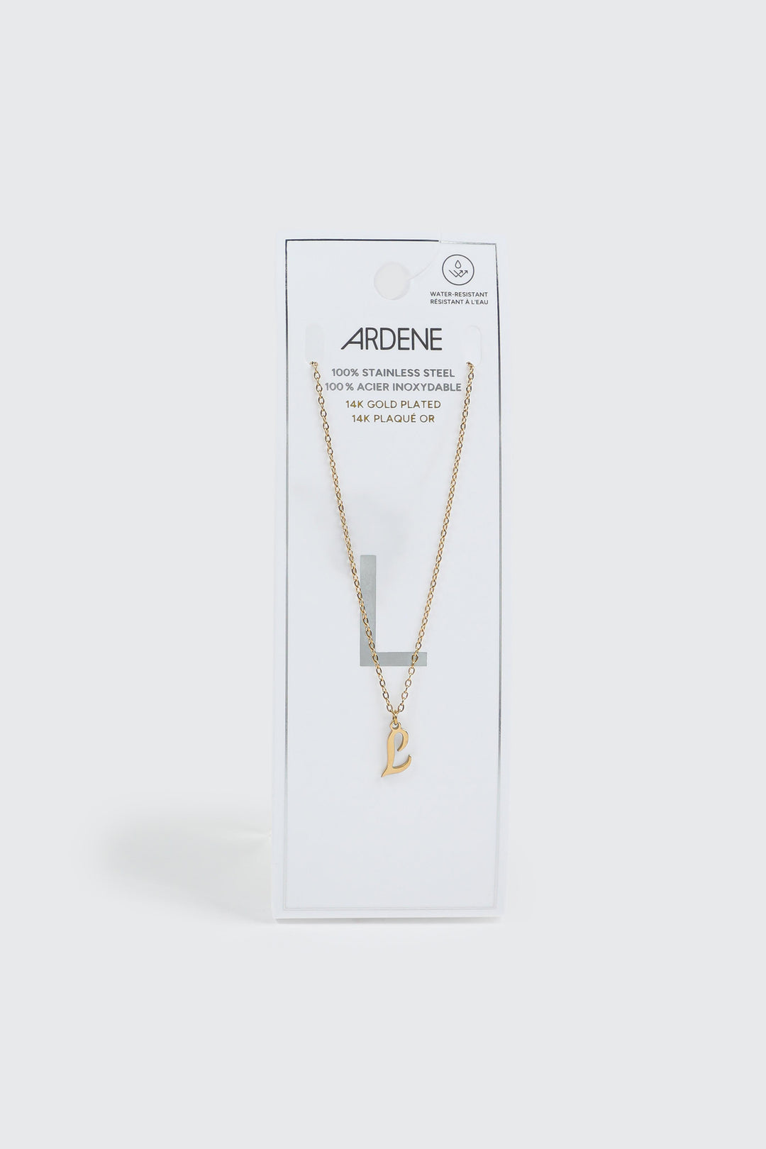 14K Gold Plated Initial L Necklace