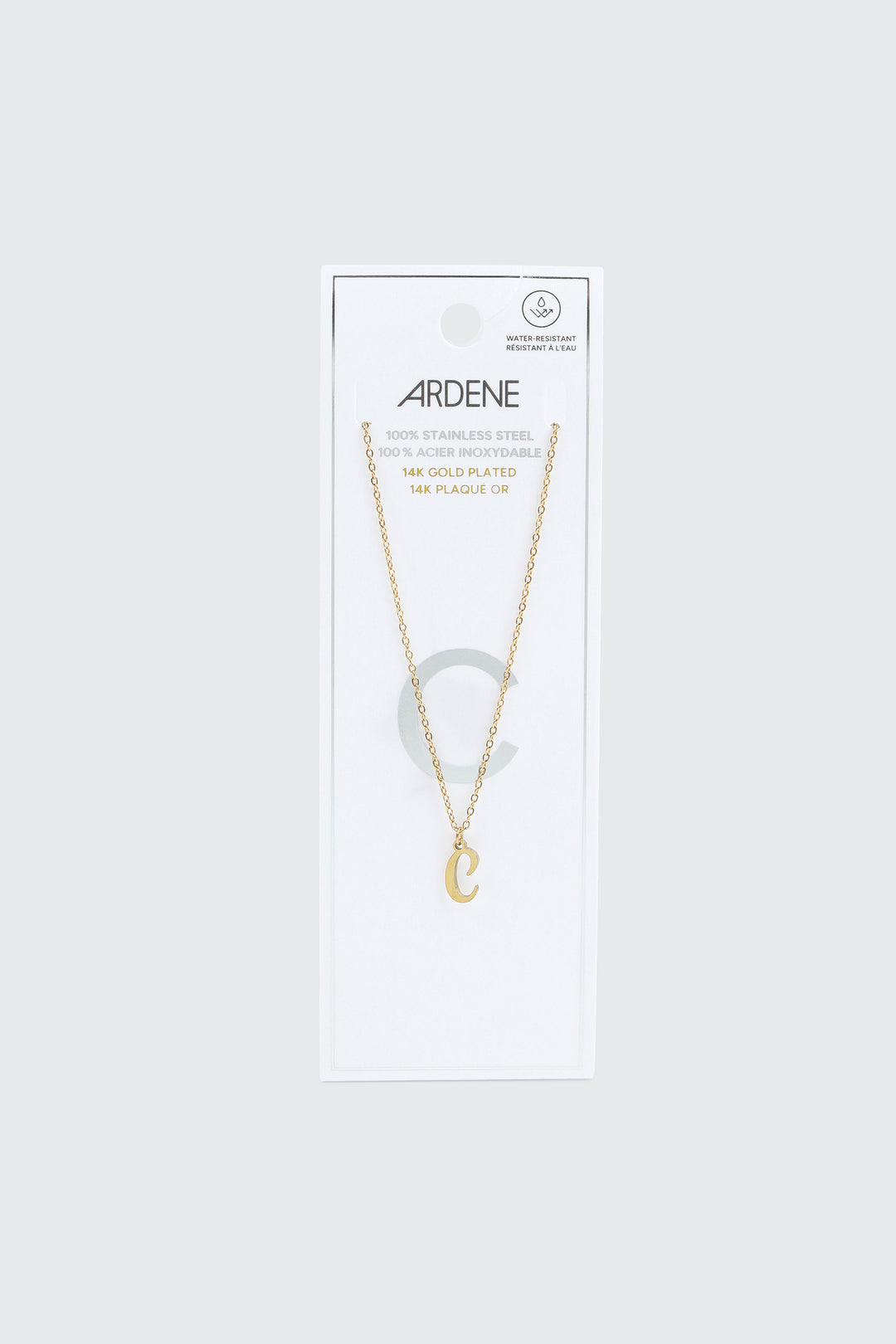 14K Gold Plated Initial C Necklace