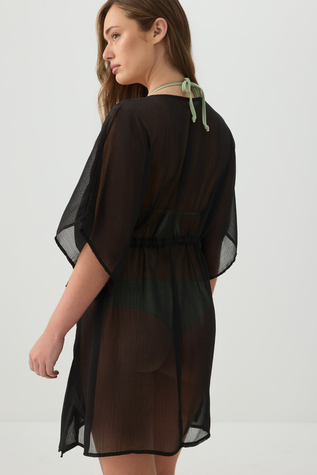 Cache-maillot tissé à nouer