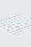 Iridescent Face Gems Pack - 90 pcs