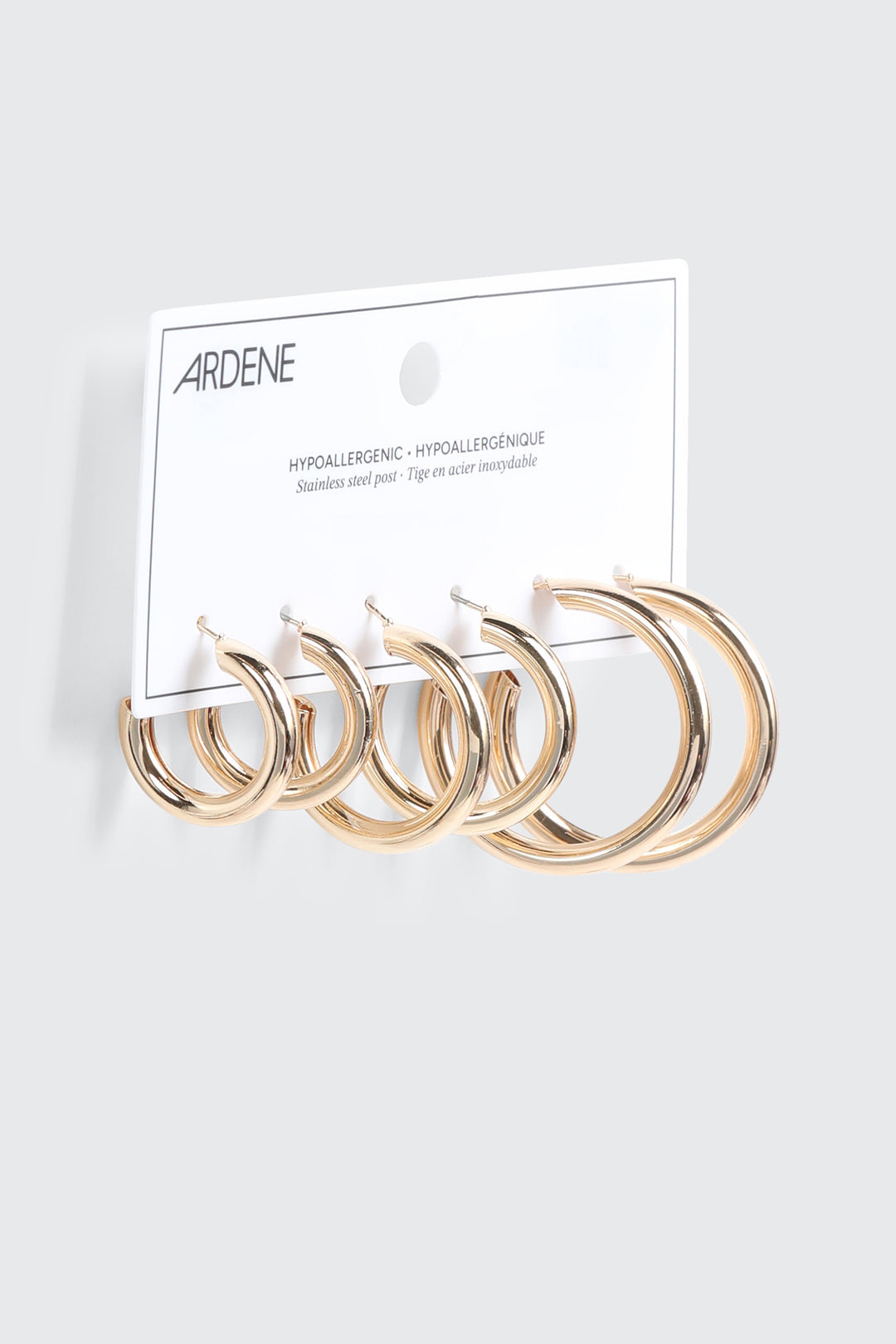 3-Pack Chunky Hoop Earrings