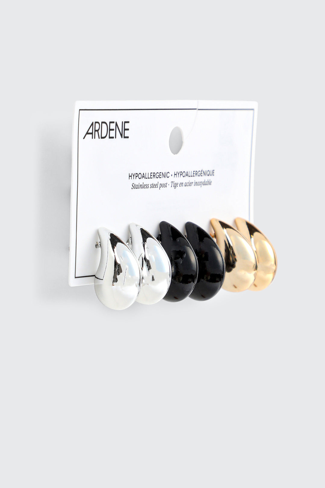 3-Pack Teardrop Stud Earrings