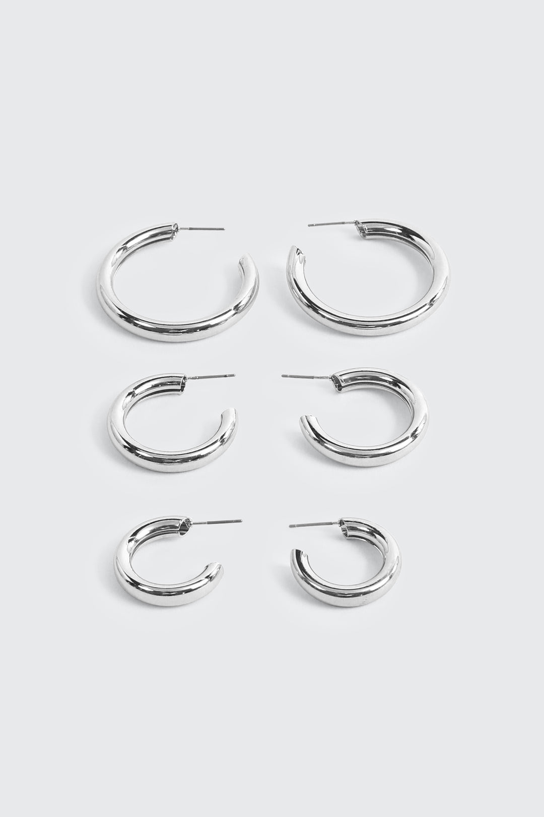 3-Pack Chunky Hoop Earrings