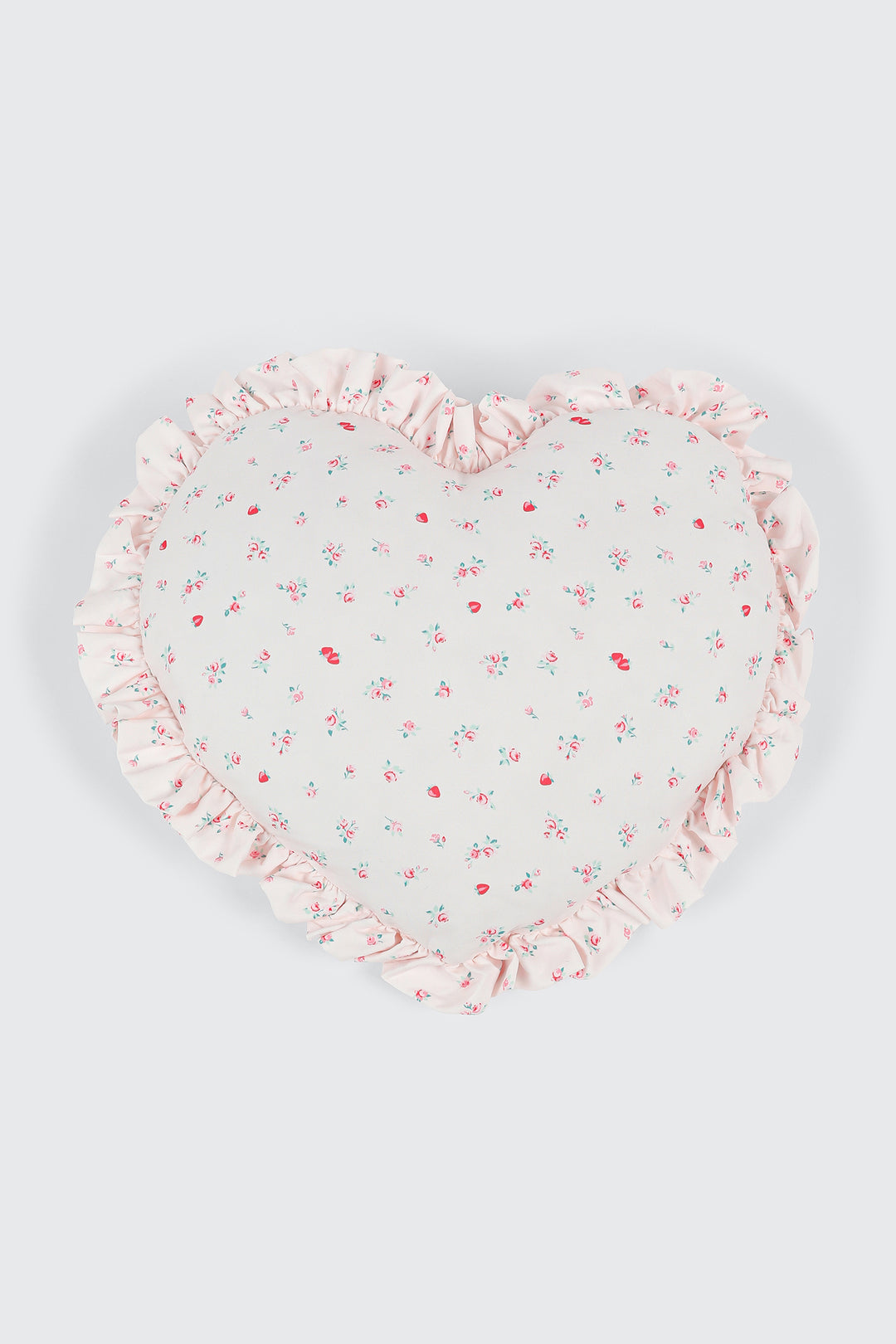 Heart Strawberry Print Pillow