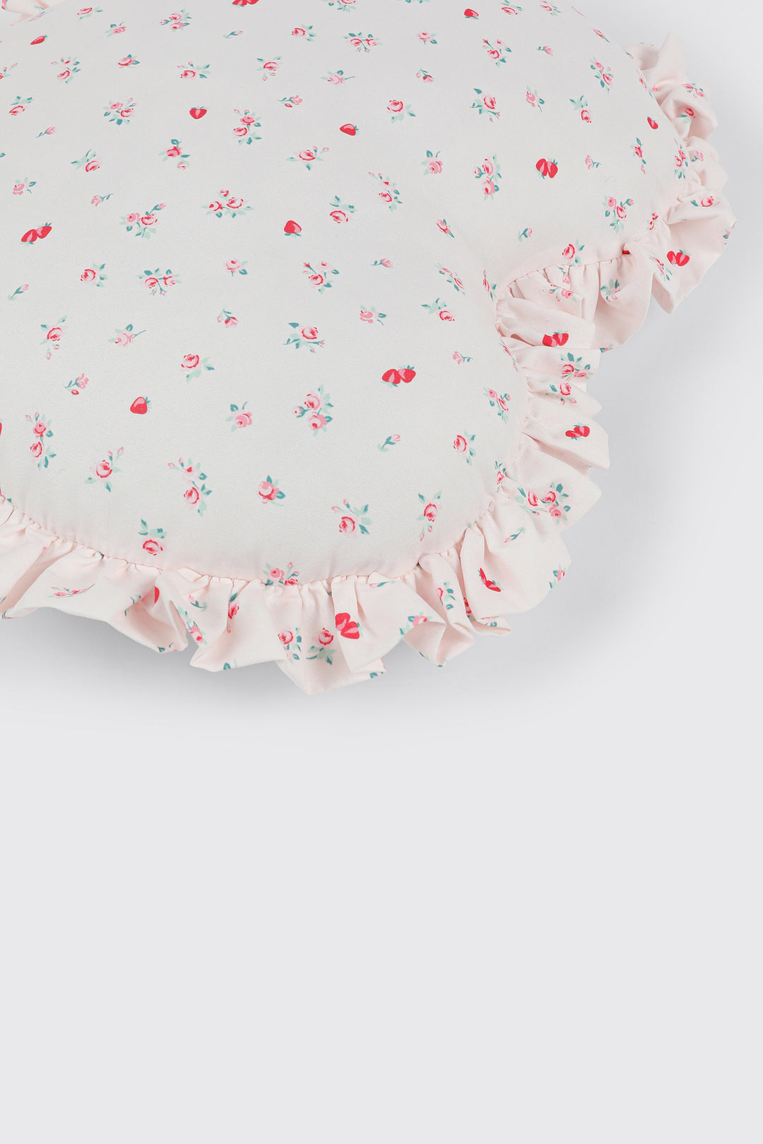Heart Strawberry Print Pillow