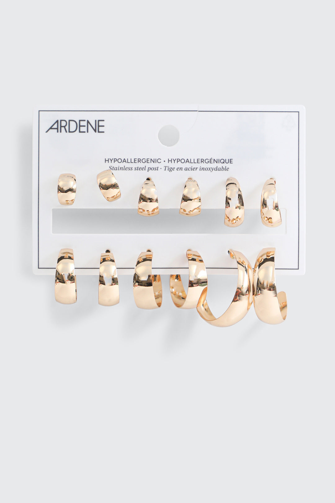 Lot de 6 paires d'anneaux