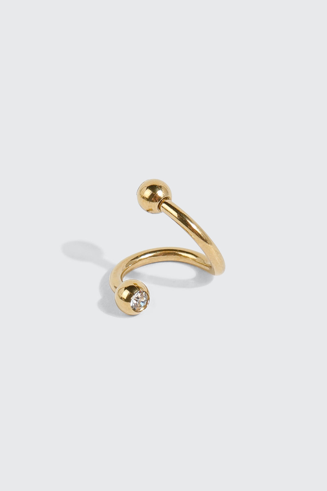 14K Gold Plated Twist Navel Piercing