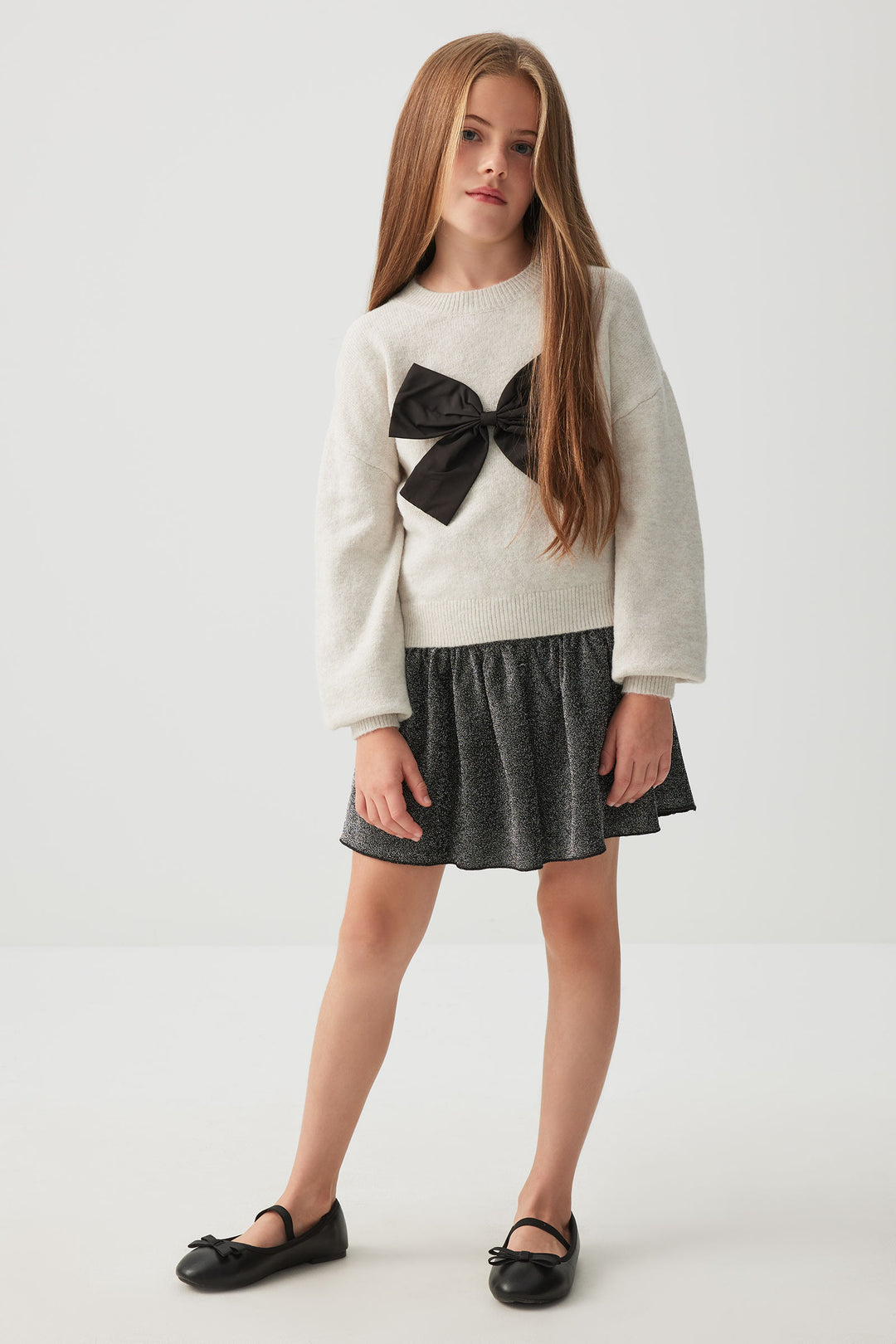 Jupe courte scintillante à taille froncée