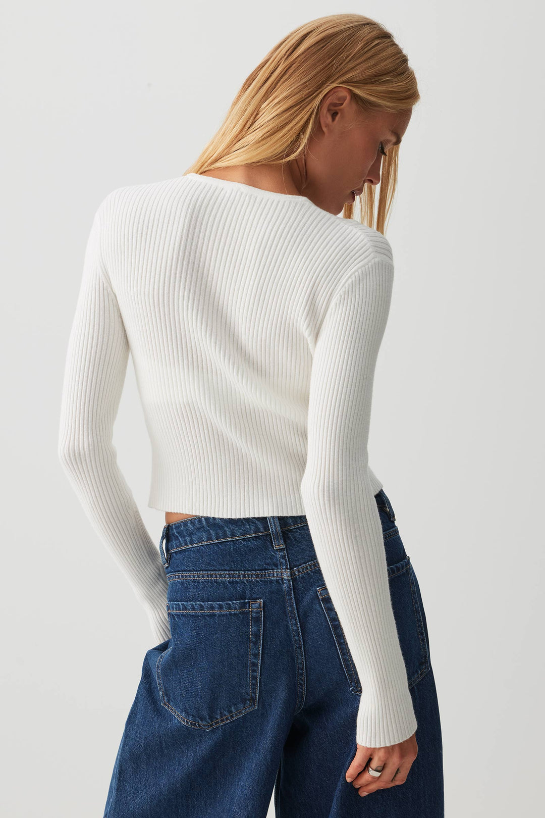 Short Cardigan with Removable Faux Fur Collar