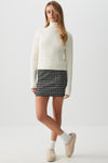 Cable Knit Crop Turtleneck Sweater