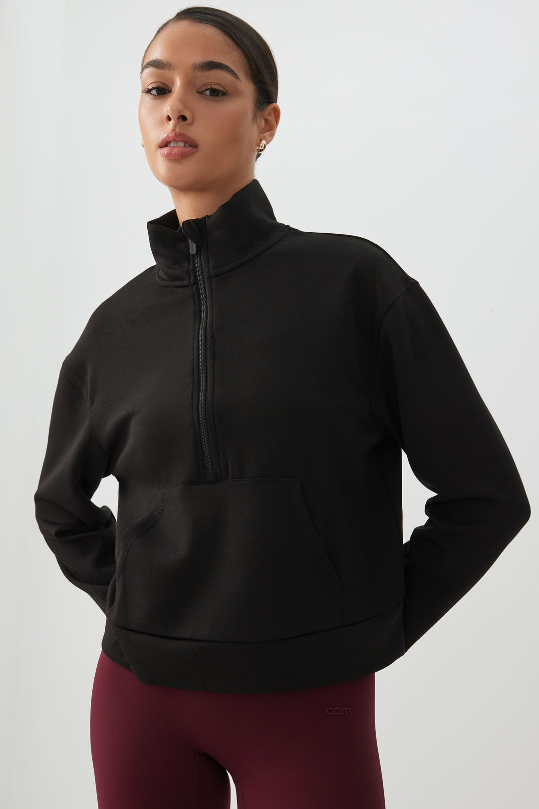 Chandail demi-glissière en maille double camactive™