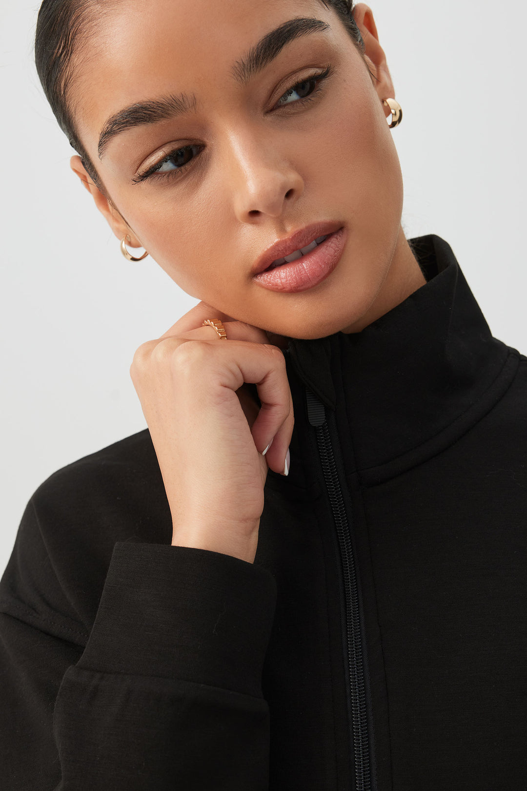 Chandail demi-glissière en maille double camactive™