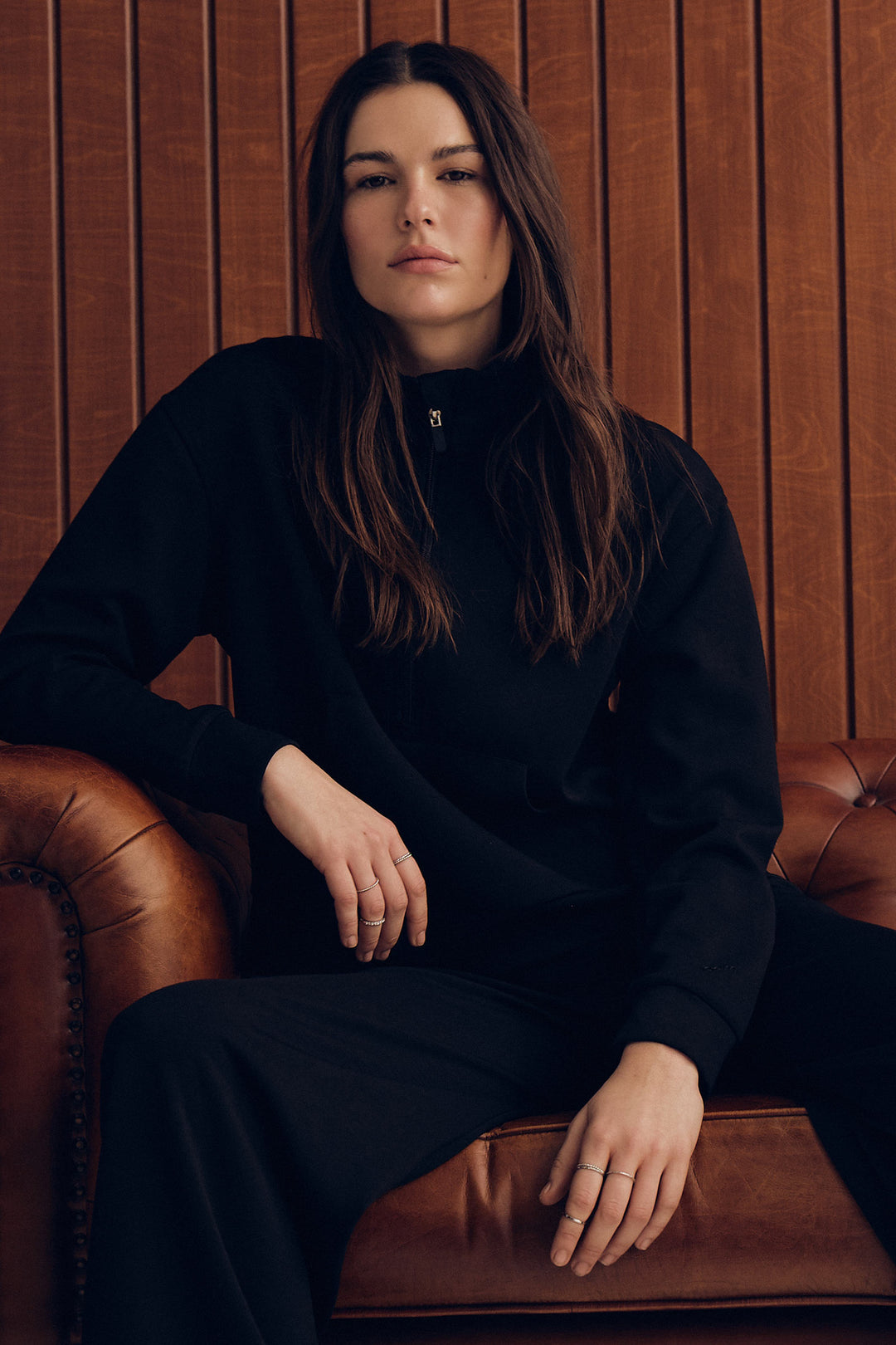 Chandail demi-glissière en maille double camactive™