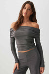 Lurex Off Shoulder Top