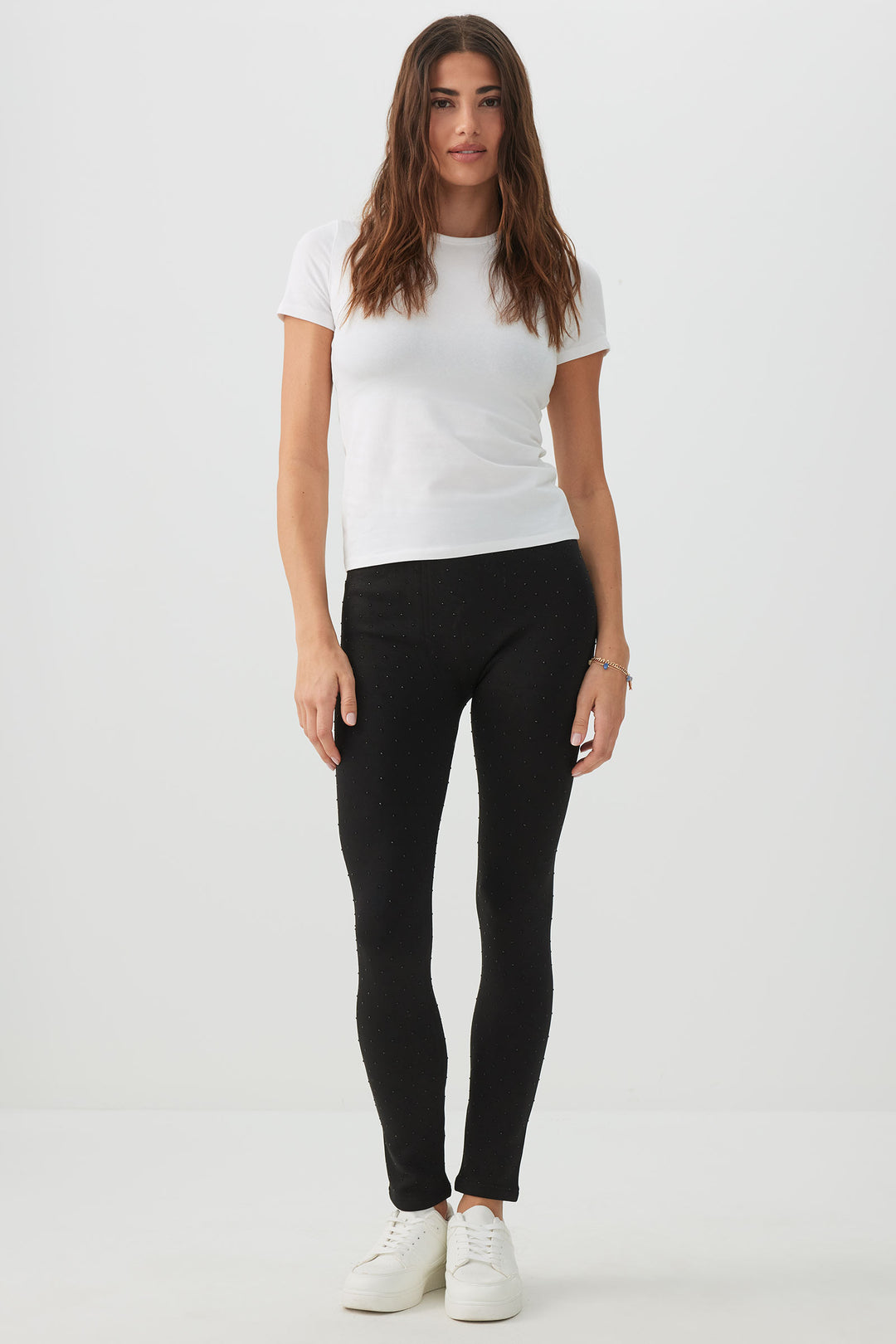 Faux Fur Lined Studded Leggings