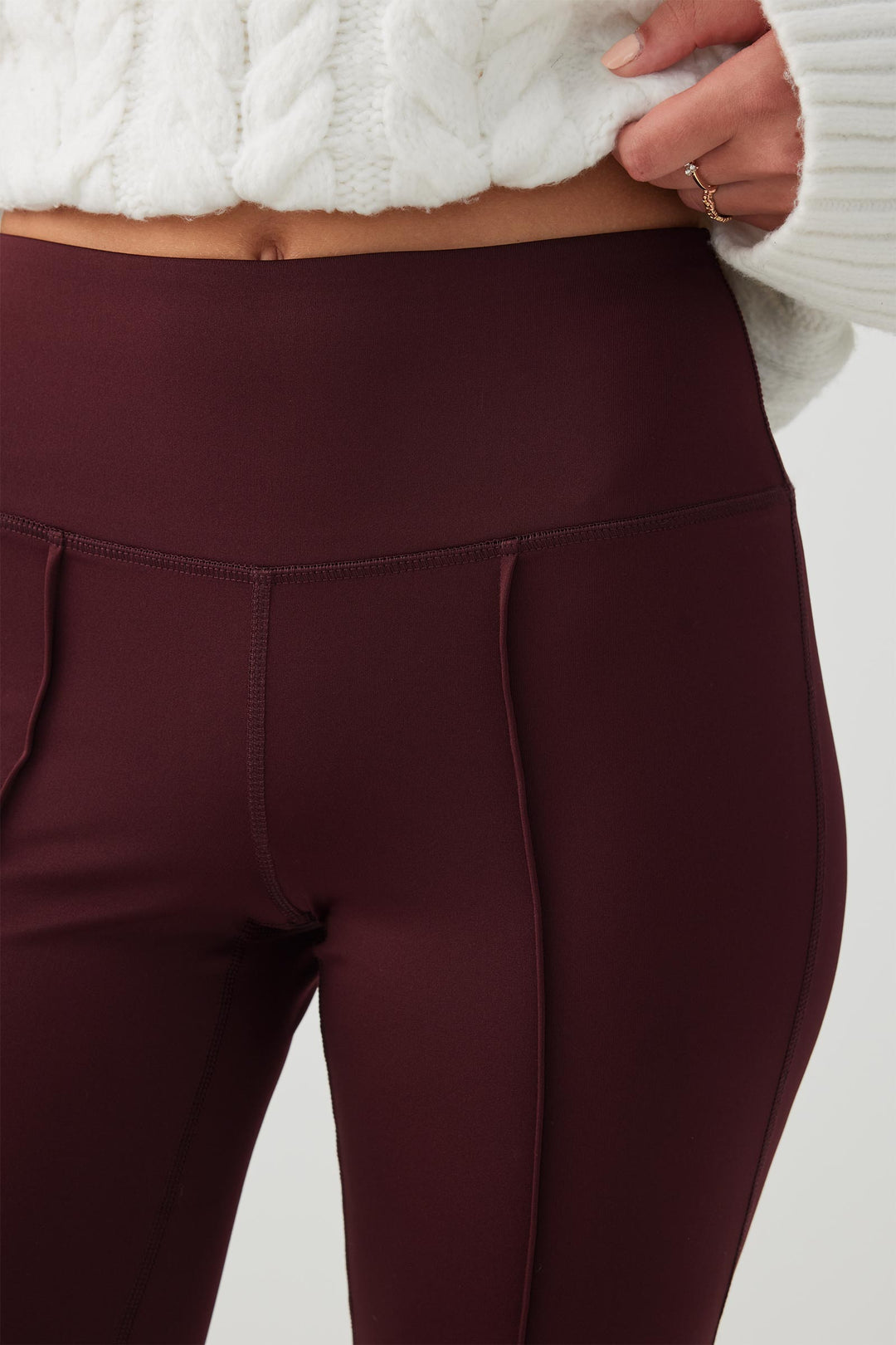 Pintuck Flare Leggings