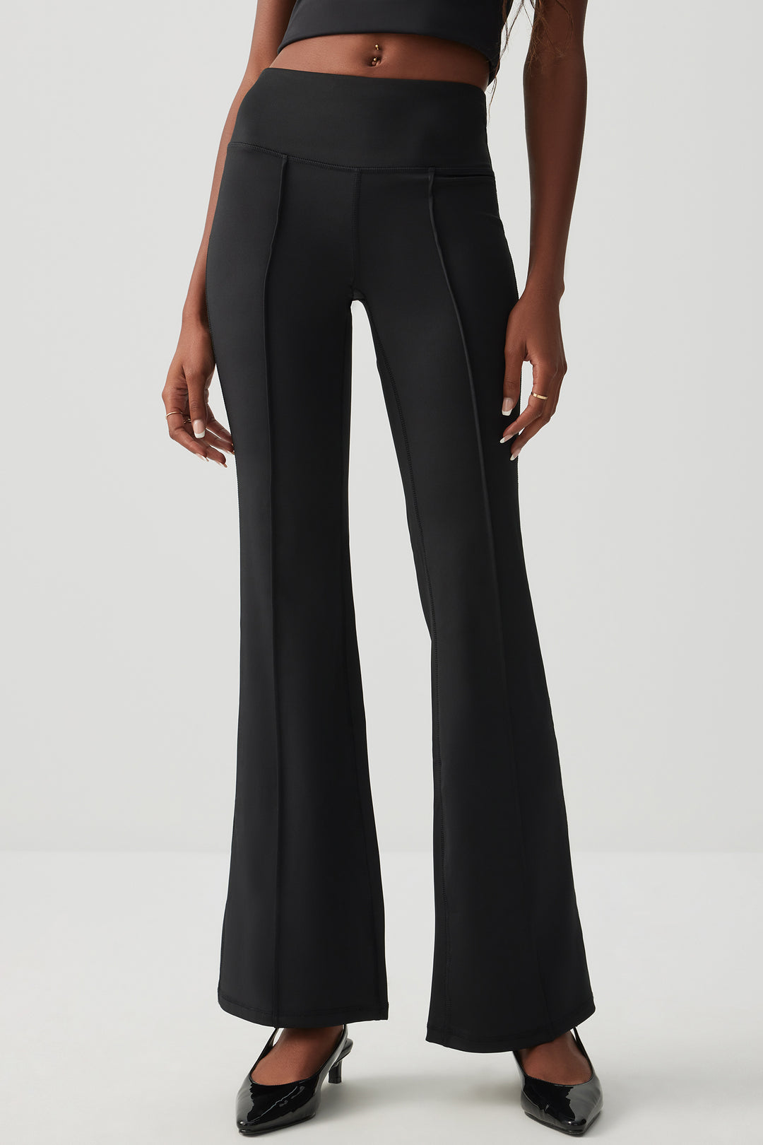 Pintuck Flare Leggings