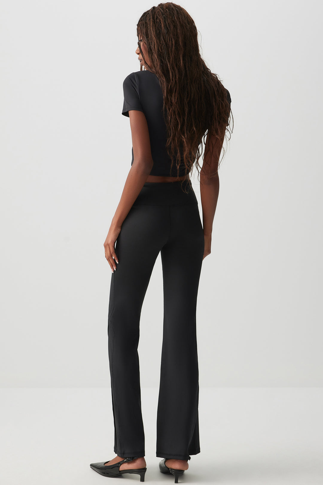 Pintuck Flare Leggings