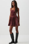 Velvet Bustier Mini Dress