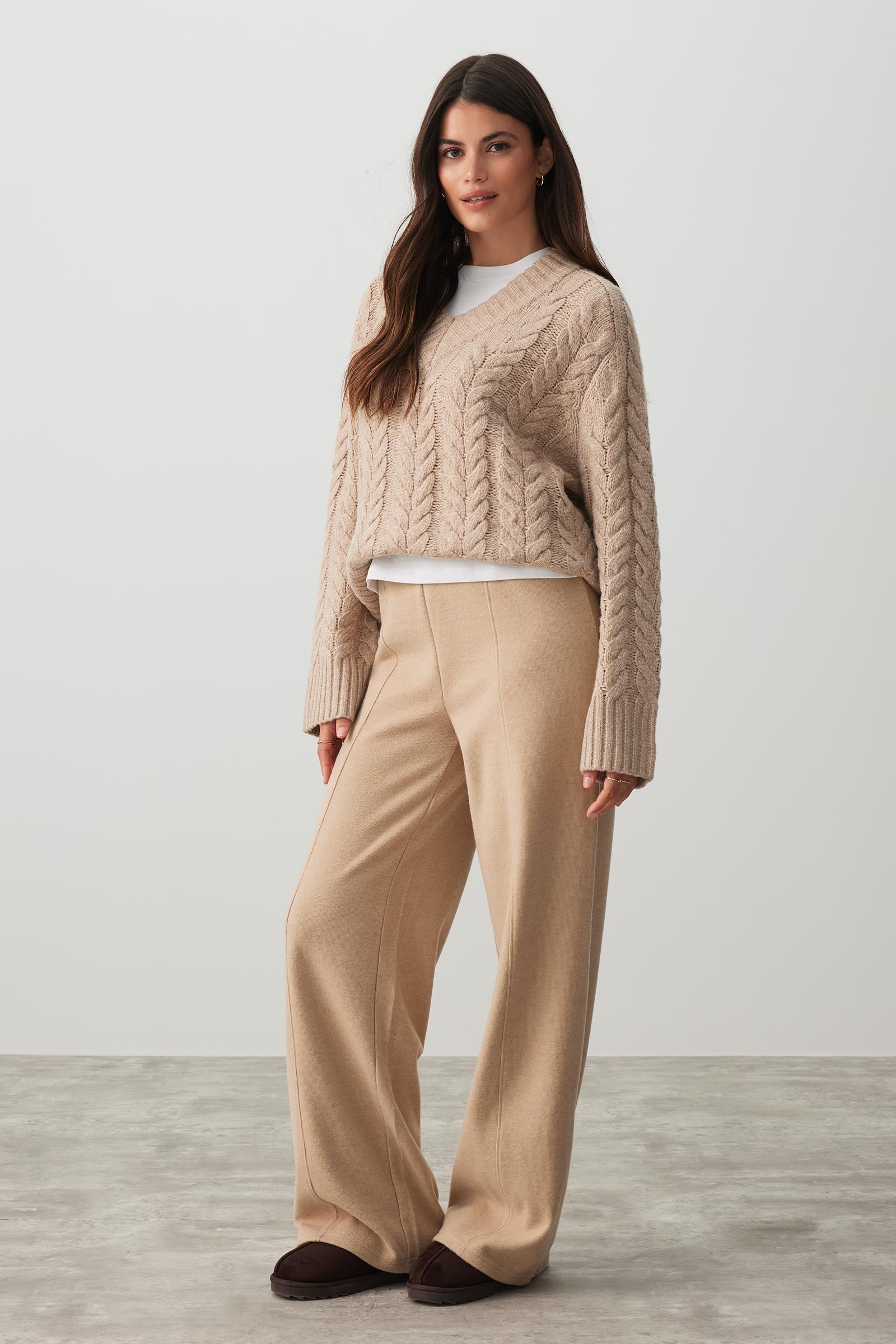 Brushed Knit Wide Leg Pants – Ardene