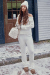 Cable Knit Flare Pants