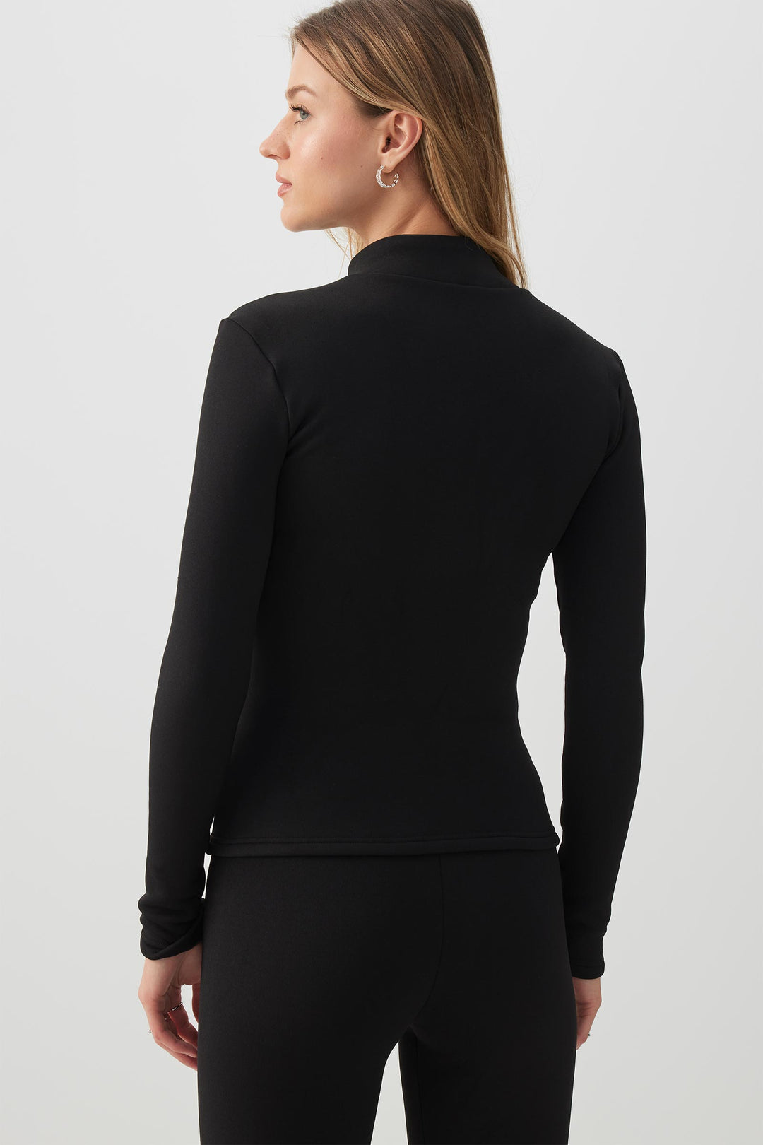 Faux Fur Lined Zip Up Top