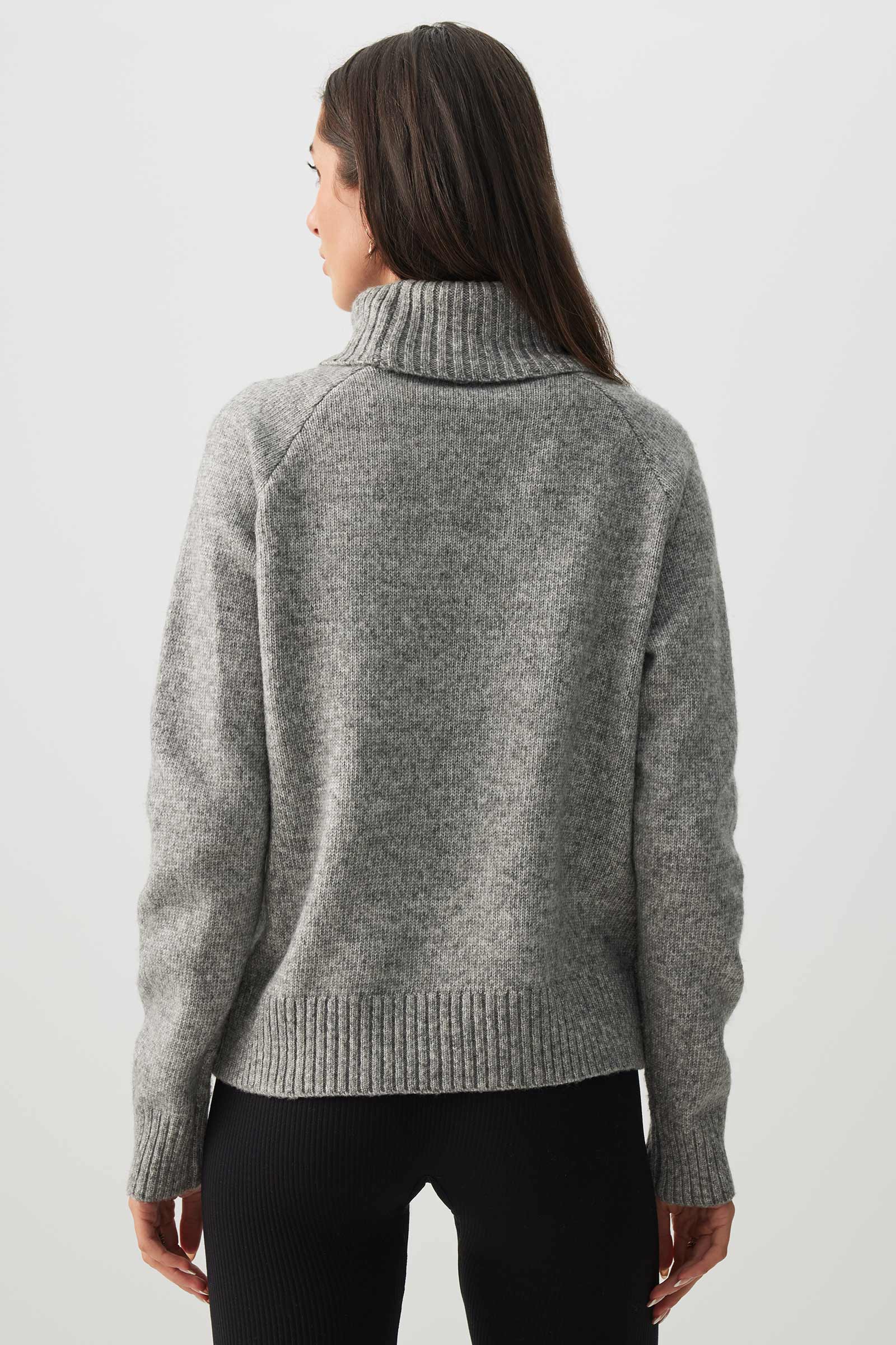 ランデブー Charm warmer knit  グレー DRAWSTRING KNIT JUMPER - Gray | ZARA Canada