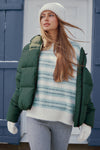 Striped Fuzzy Knit Sweater