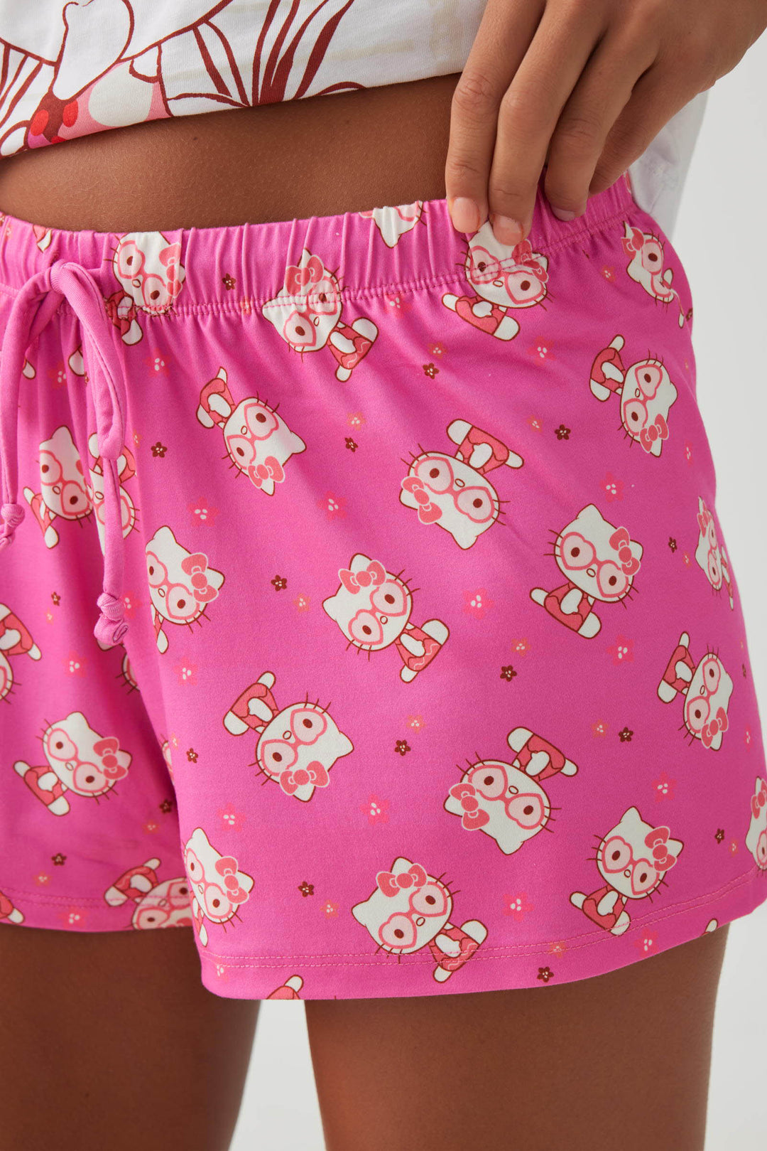 Hello Kitty Print PJ Shorts