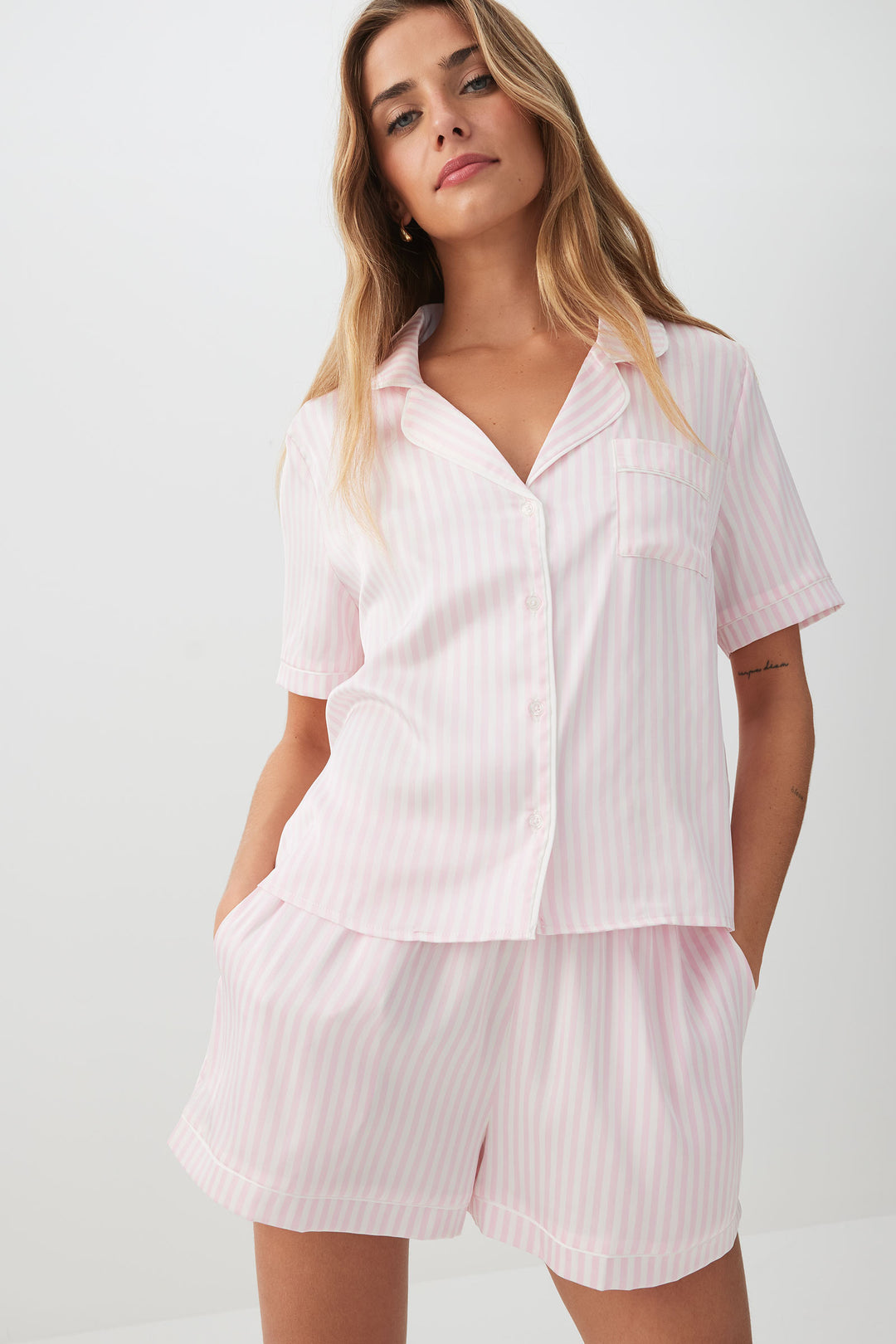 Printed Satin PJ Set