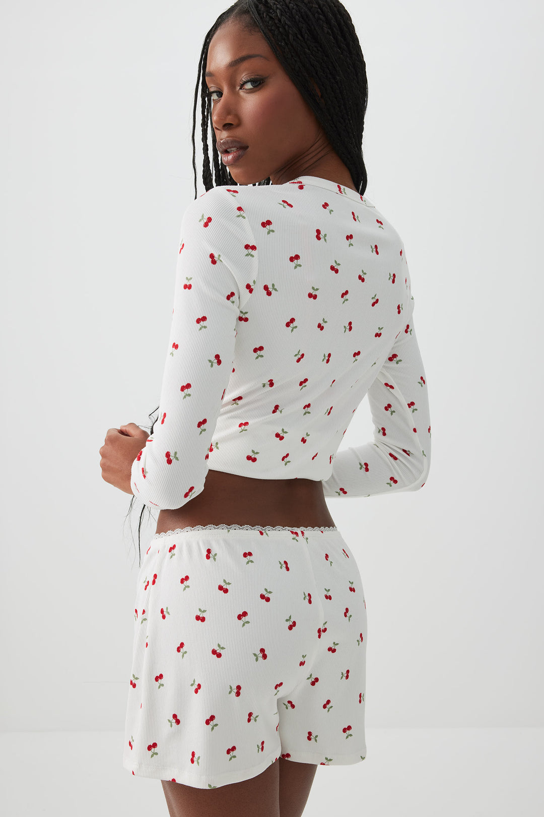 Short de pyjama côtelé 