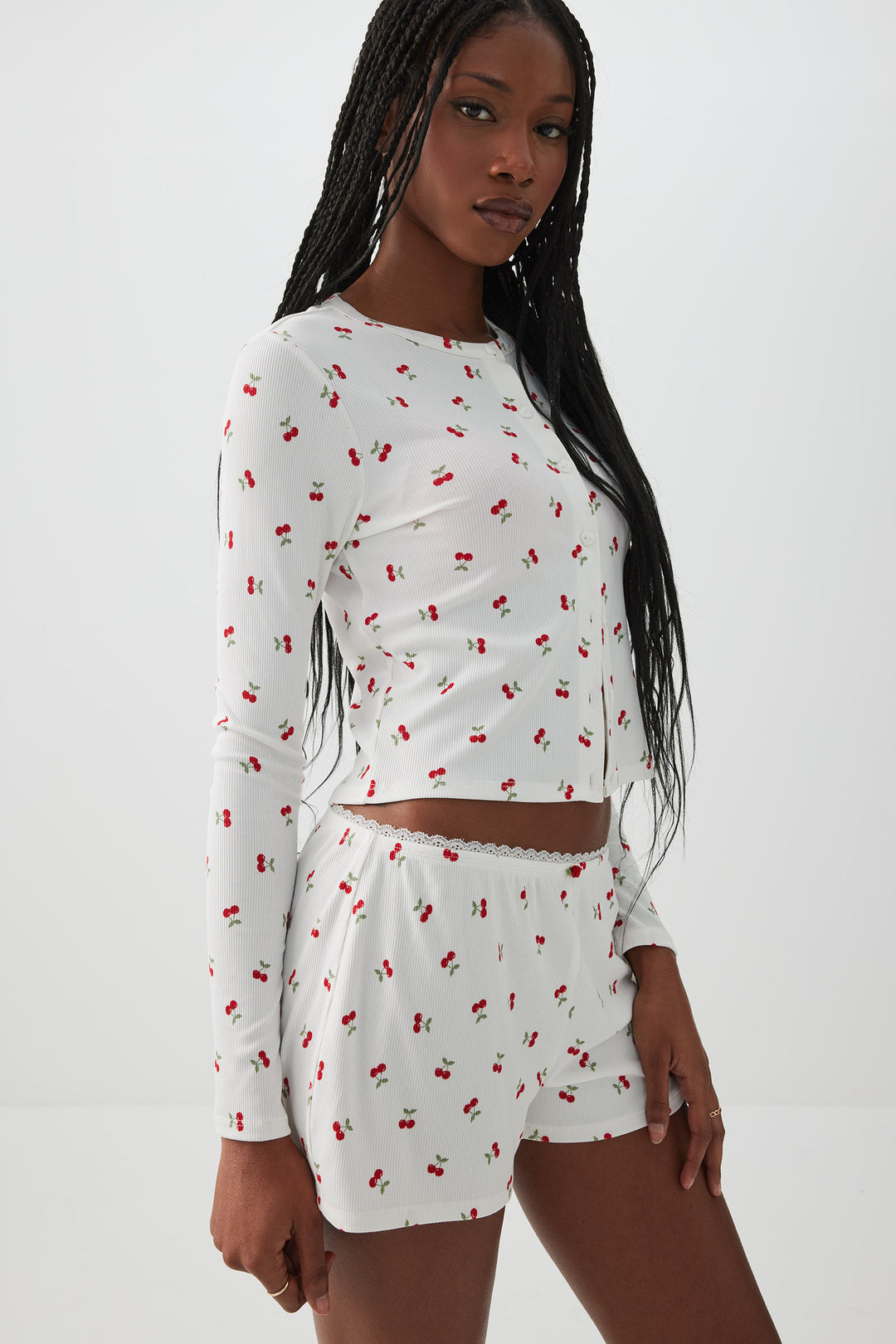 Short de pyjama côtelé 