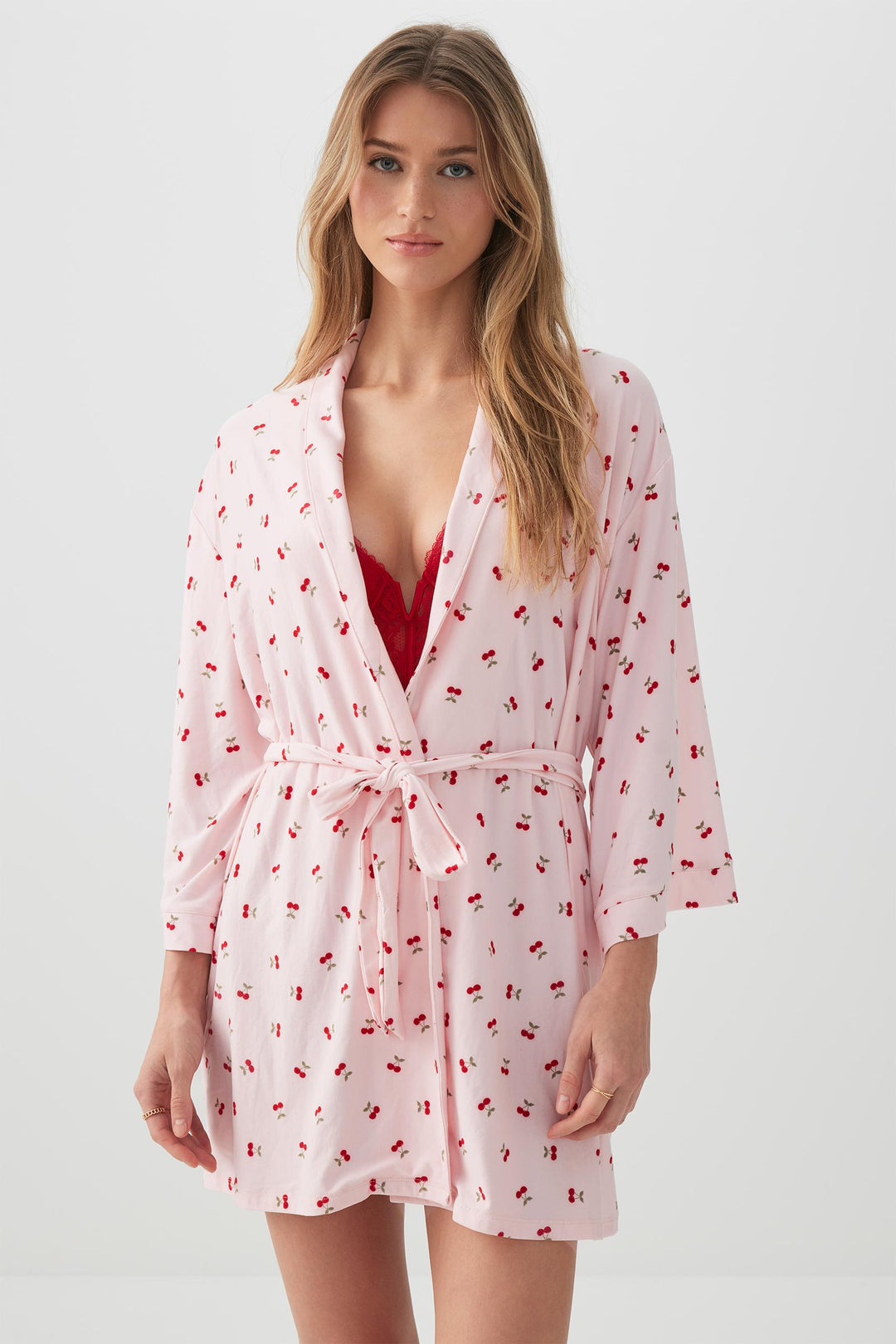 Cherry Print Robe