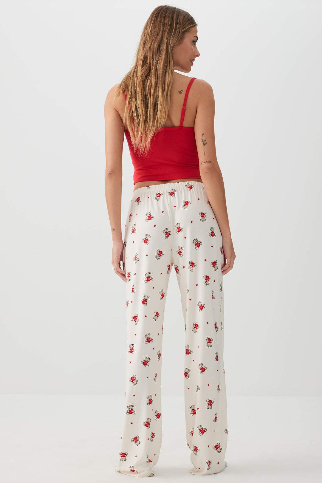 Pantalon de pyjama jambe droite 