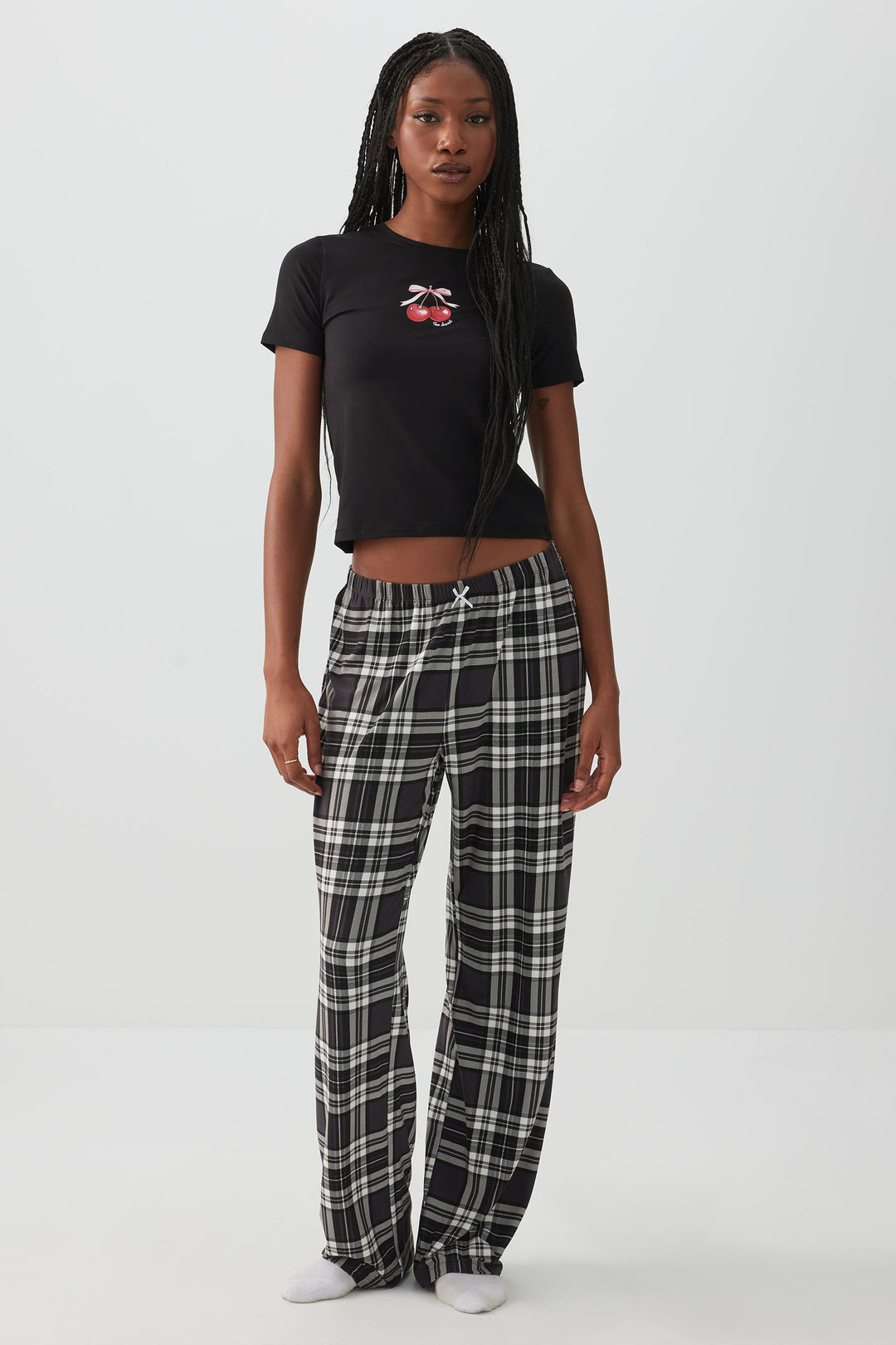Pantalon de pyjama jambe droite 