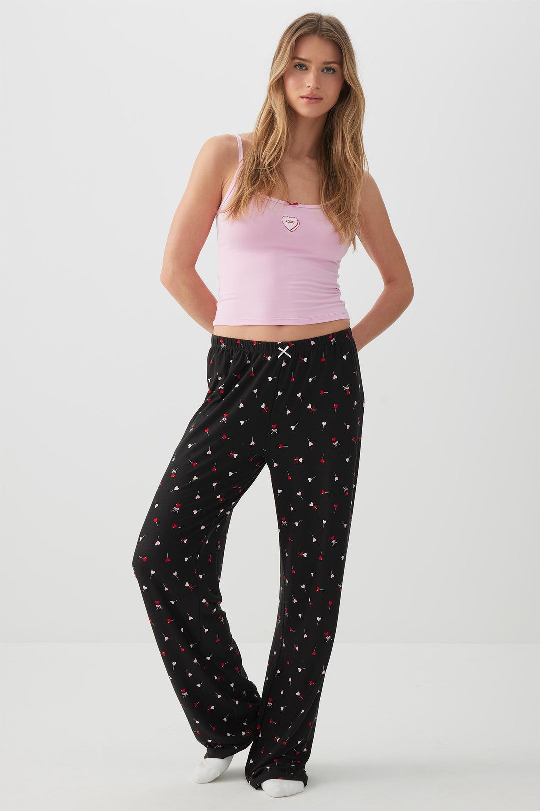 Pantalon de pyjama jambe droite 