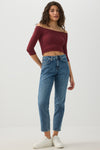 High Rise Slim Straight Jeans