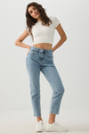 High Rise Slim Straight Jeans