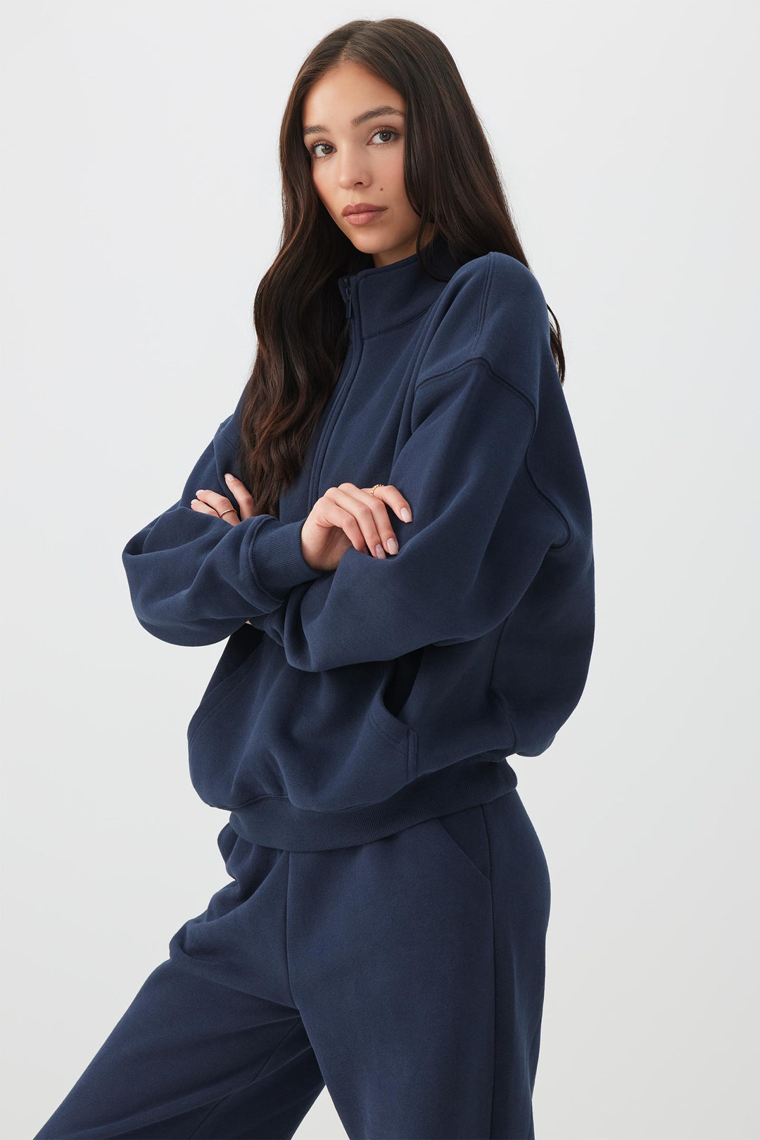 Chandail à demi-glissière en Molleton MADESOFT™